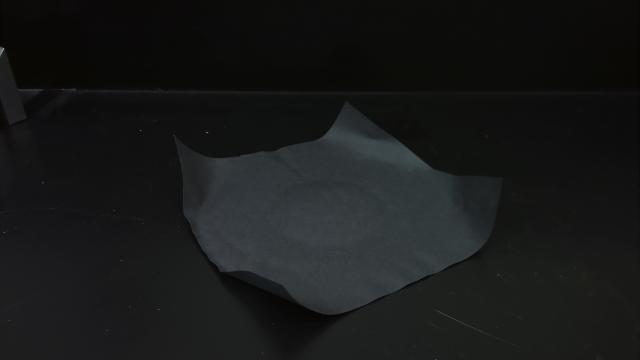 Black paper used for freezing by boiling demonstration